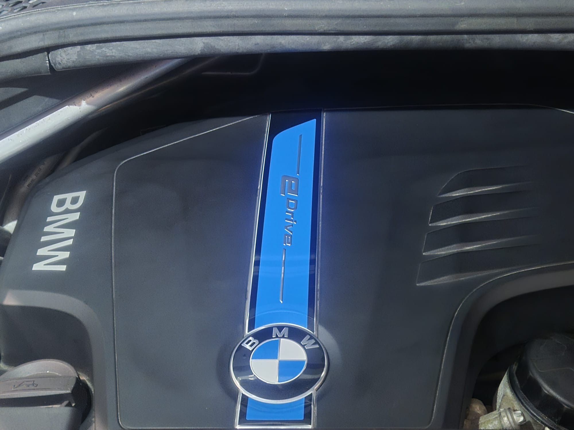 BMW eDrive engine cover close-up