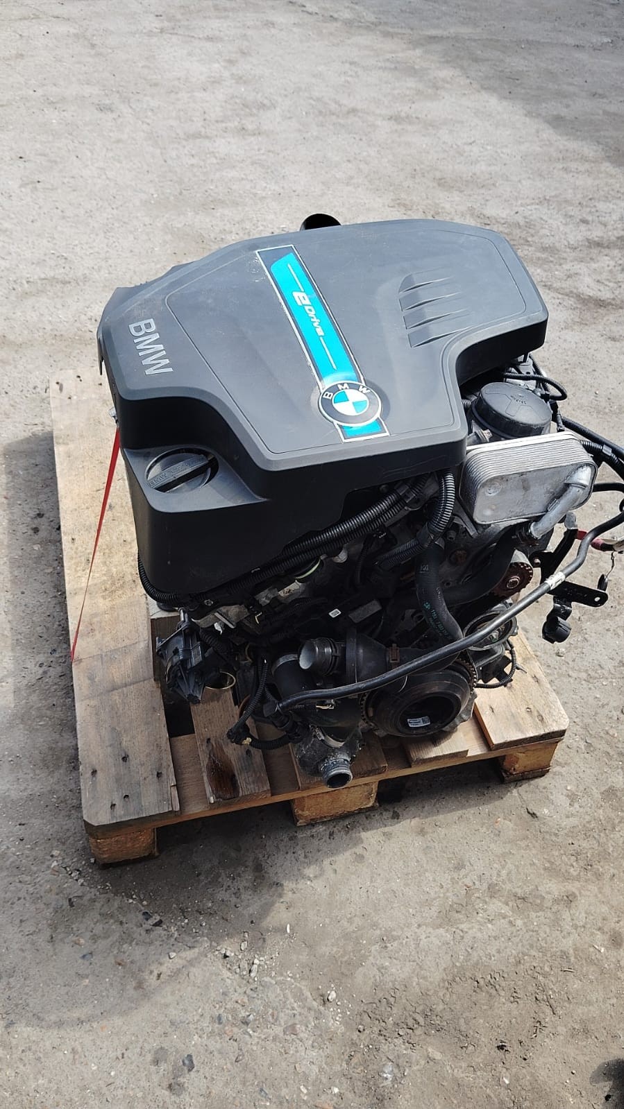 BMW eDrive engine on pallet